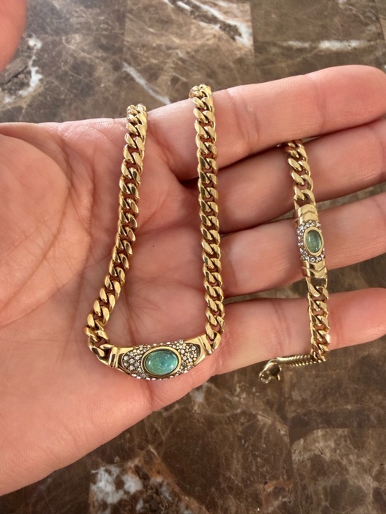 Cadena Jewelry - Bella Necklace and Bracelet Set-Aqua Tone